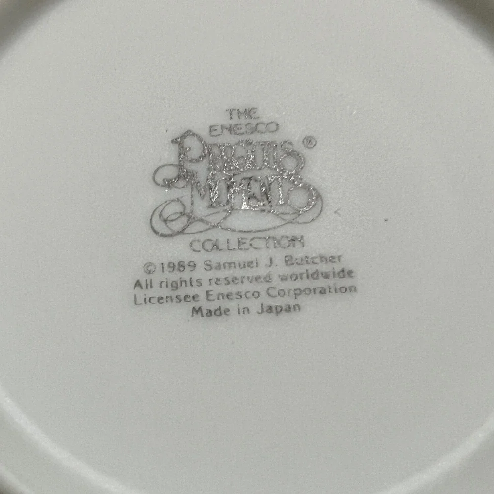 Precious Moments Mini Plate White‎ Wishing You Roads Of Happiness 1989 OS